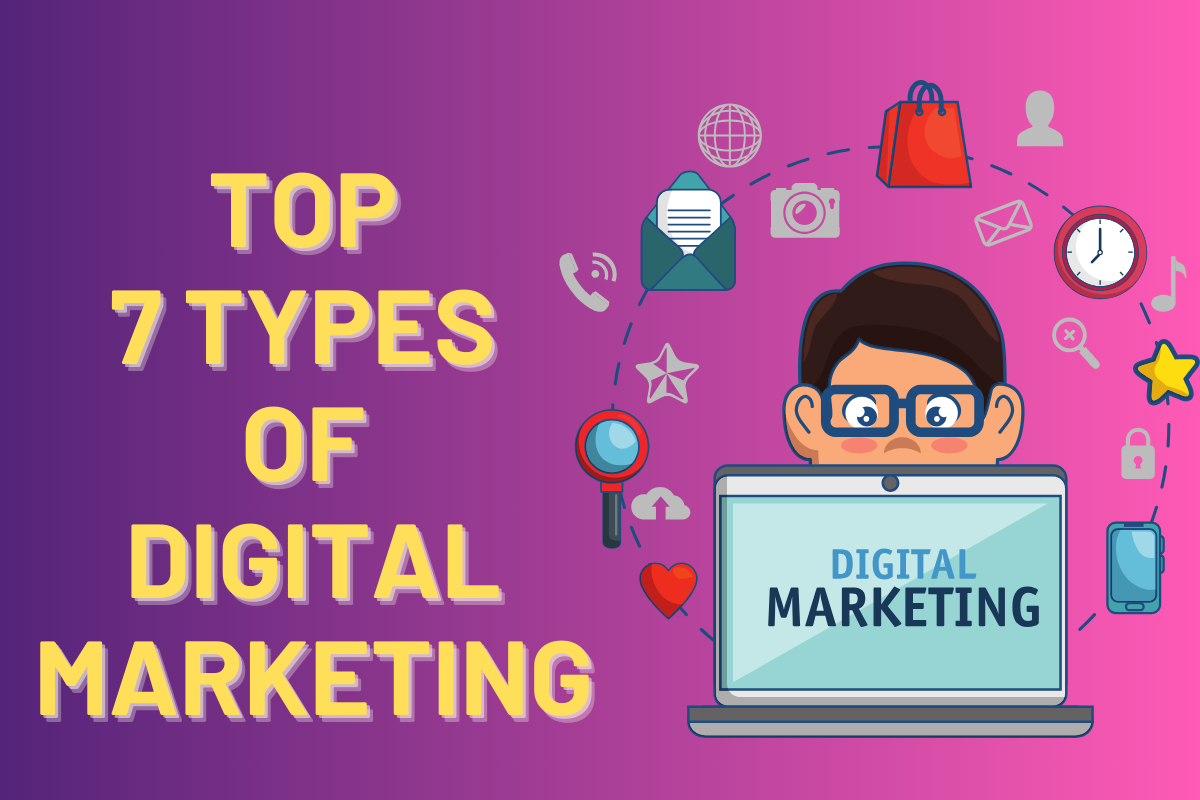 What are the top 7 types of digital marketing?